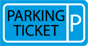 Parking ticket sign with P symbol – TOM Parking Schwechat