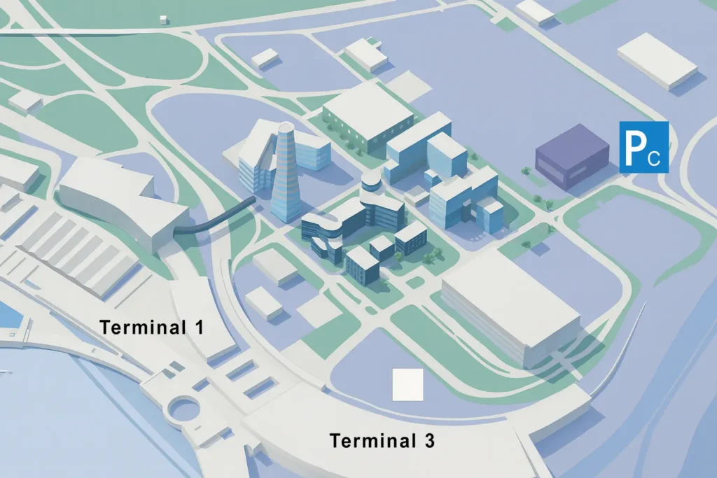 Parkinglot C - Vienna Airport Parking Overview Location Map