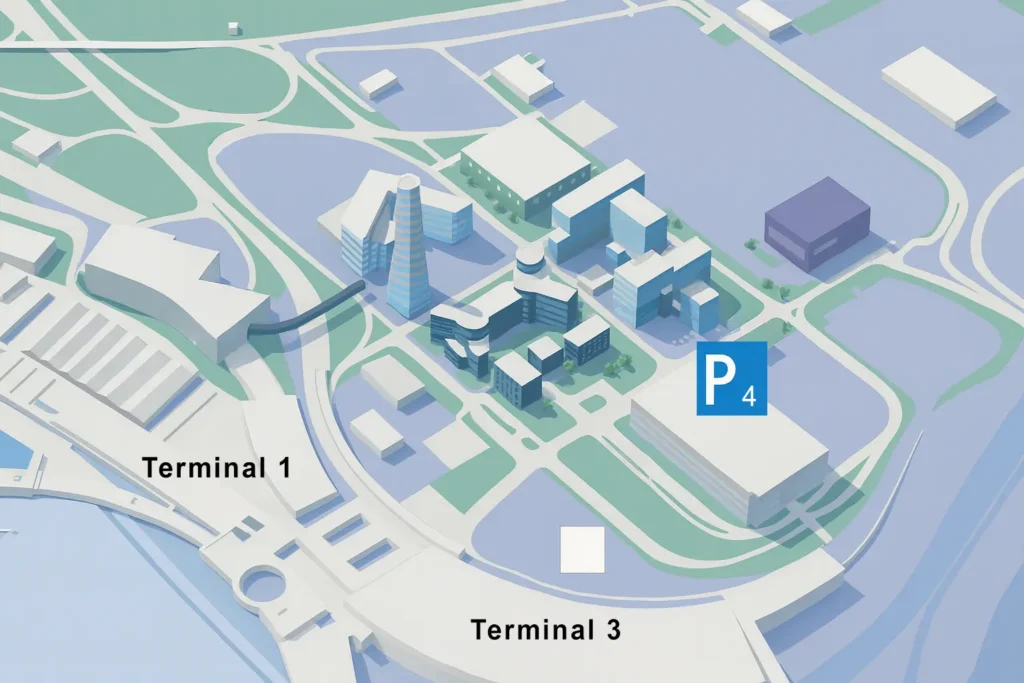 Parking Garage 4 - Vienna Airport Parking Overview Location Map